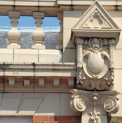 Pale yellow architectural terracotta – a lavish addition to the Co-op – Melbourne Market Place