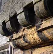 14th century corbel table – part of the former abbot’s lodgings at Abbey House