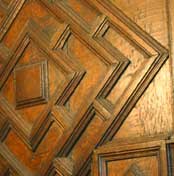 Caverswall Castle - 17th century Jacobean oak overmantel